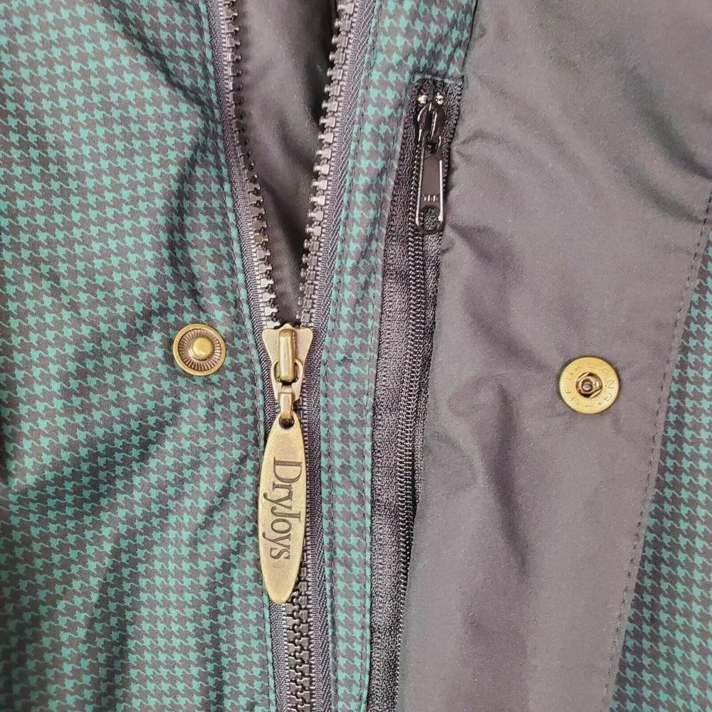 FootJoy Mens DryJoys Jacket Size‎ Medium Green Performance Houndstooth
